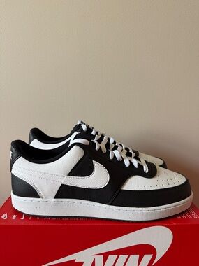 Nike Court Vision Low Black White HM9862-001 Men’s Size 14